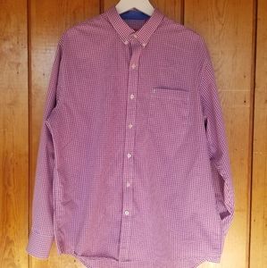 IZOD Non-Iron Strech check Button-down, sz L